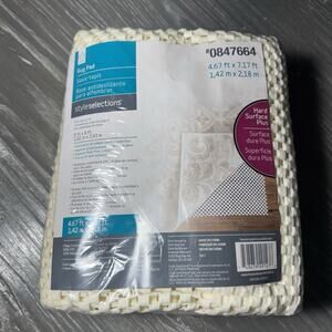 Style Selections Cream Rug Pad Non Slip 5X8 Support Non Skid Grip Fall Safety